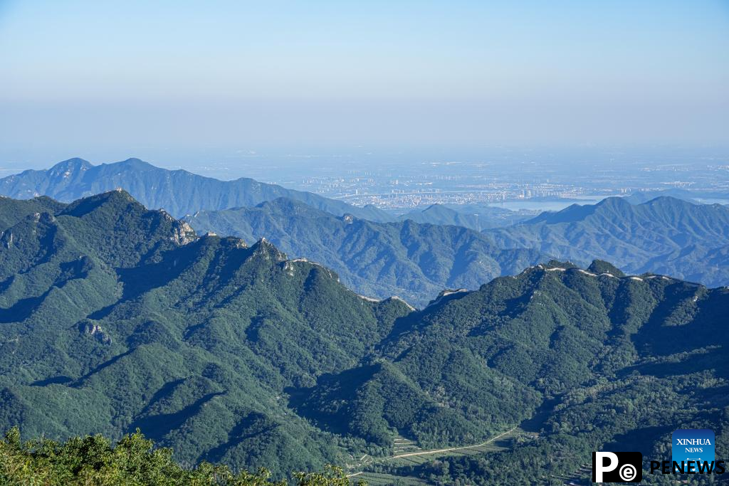 Aerial view of Great Wall in Beijing