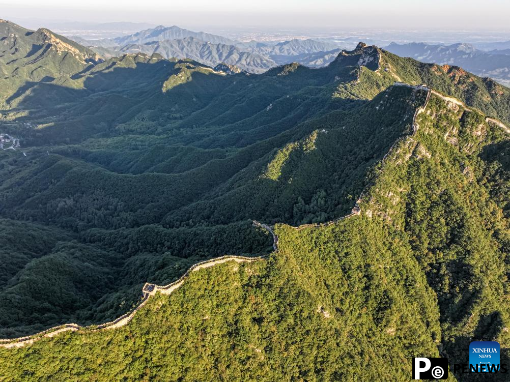 Aerial view of Great Wall in Beijing
