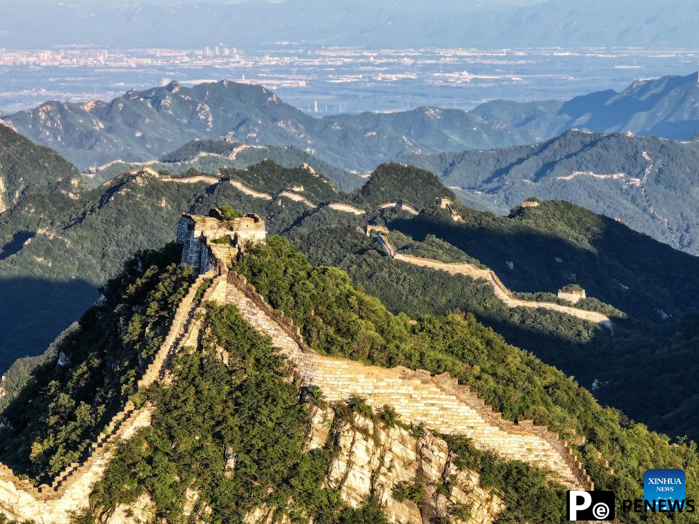 Aerial view of Great Wall in Beijing