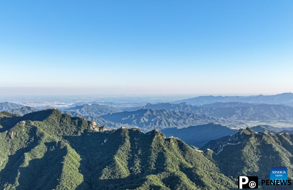 Aerial view of Great Wall in Beijing