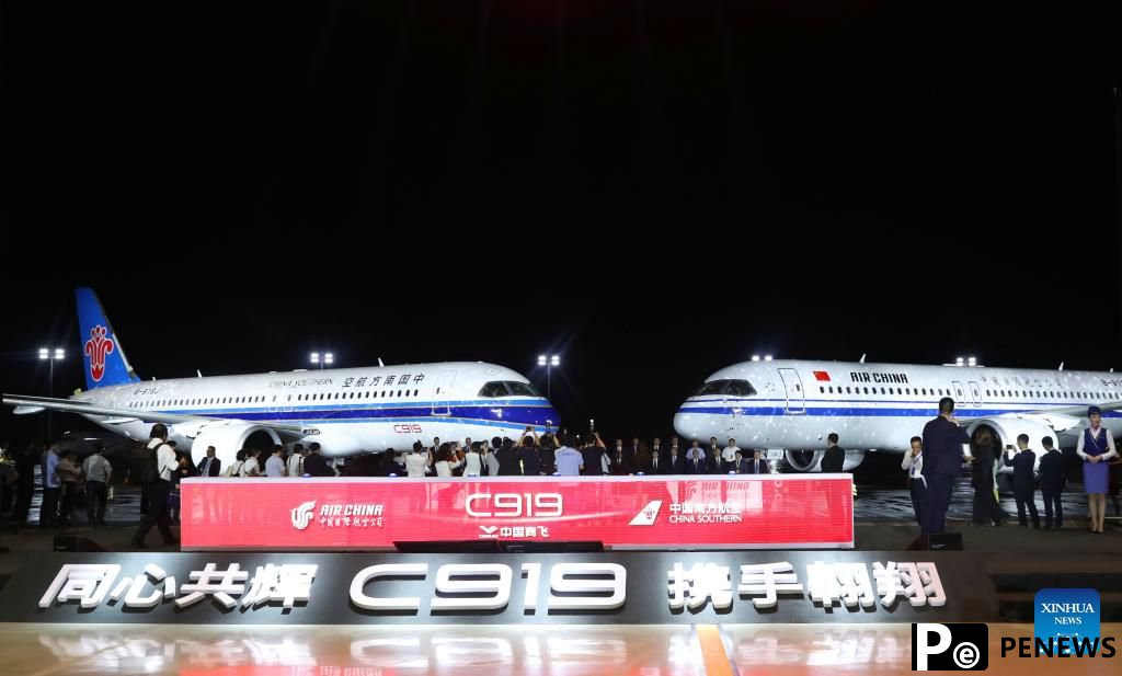 made C919 jet marks operation milestone with dual airline delivery