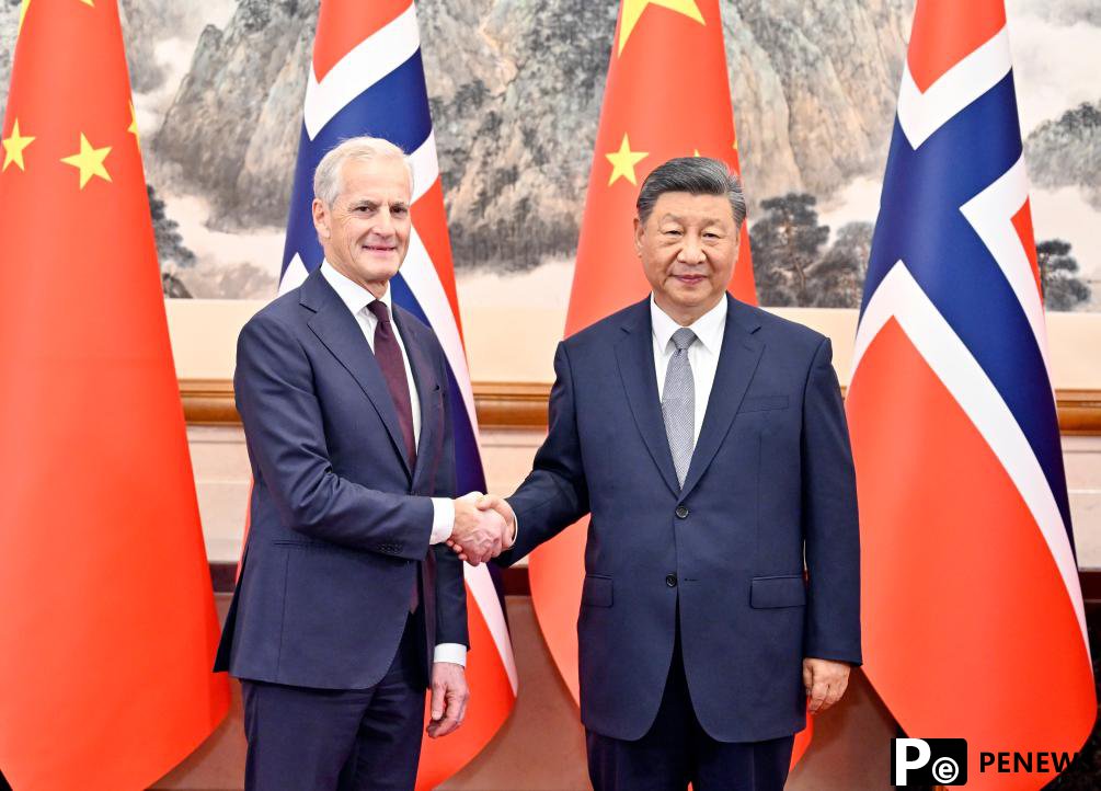 Xi meets Norwegian prime minister