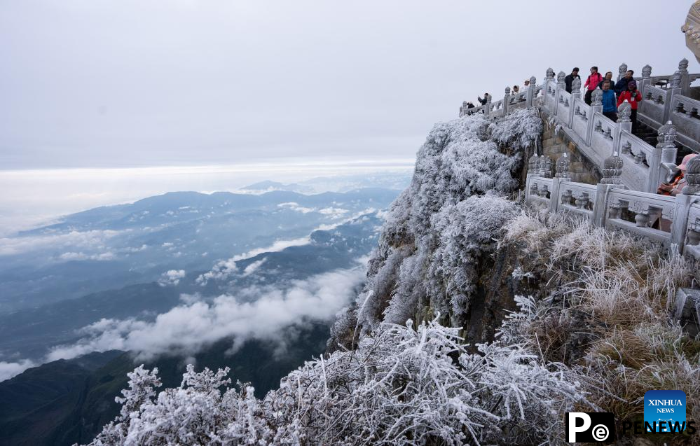 Snow scenery of Mount Emei in Sichuan, SW China