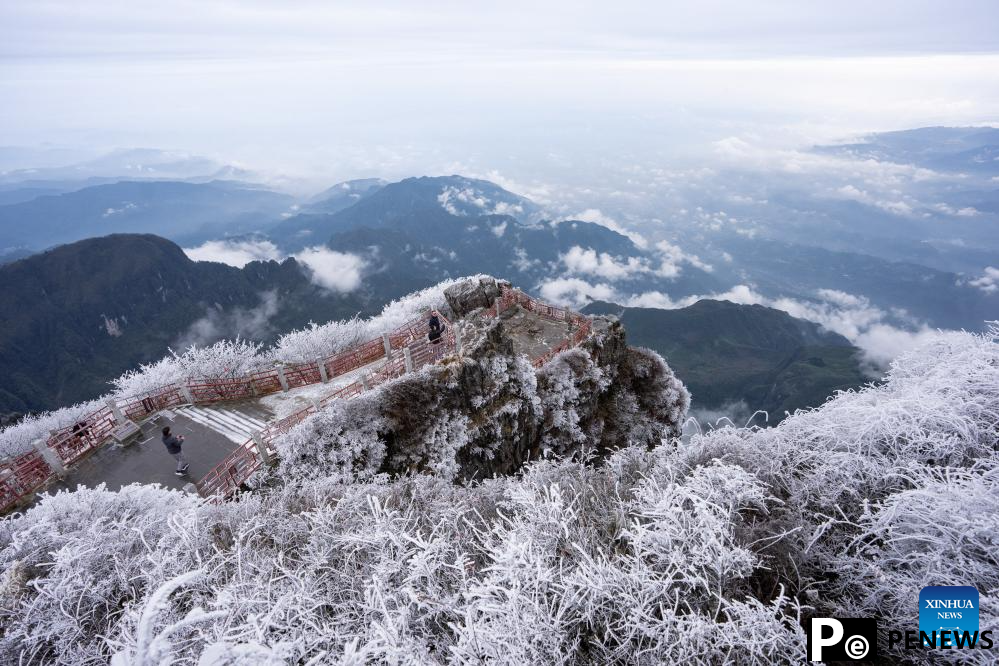 Snow scenery of Mount Emei in Sichuan, SW China