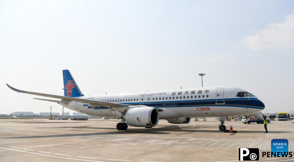 C919 aircraft successfully makes maiden commercial flight to Sanya