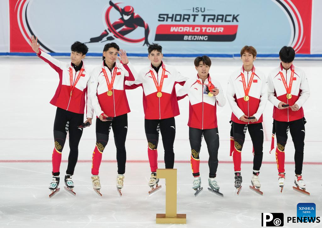 Chinese skaters win 2 golds in last day of ISU short track tour Beijing leg