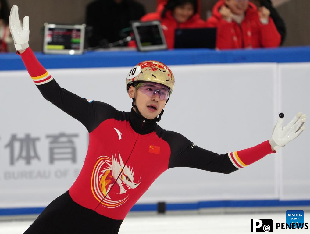 Chinese skaters win 2 golds in last day of ISU short track tour Beijing leg