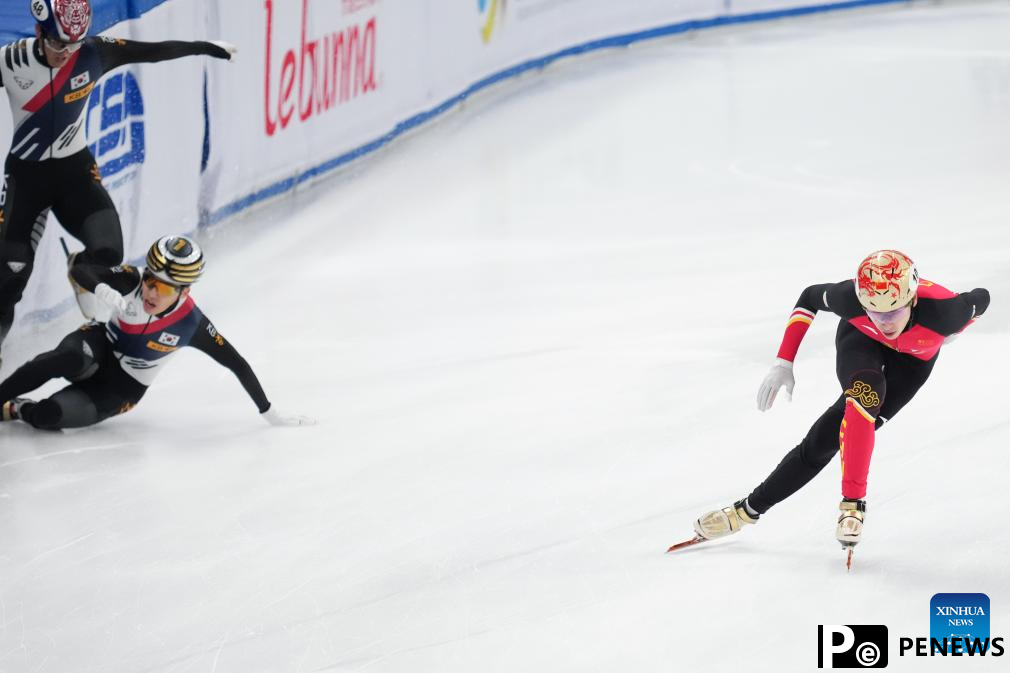 Chinese skaters win 2 golds in last day of ISU short track tour Beijing leg