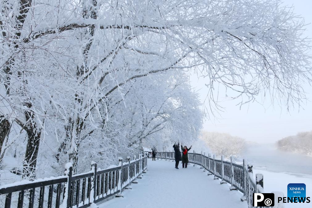 Rime scenery in China