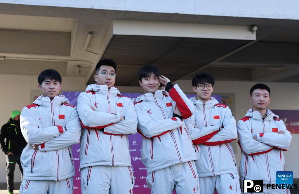 Chinese delegation attends welcoming ceremony at FISU Games Village of Torino 2025