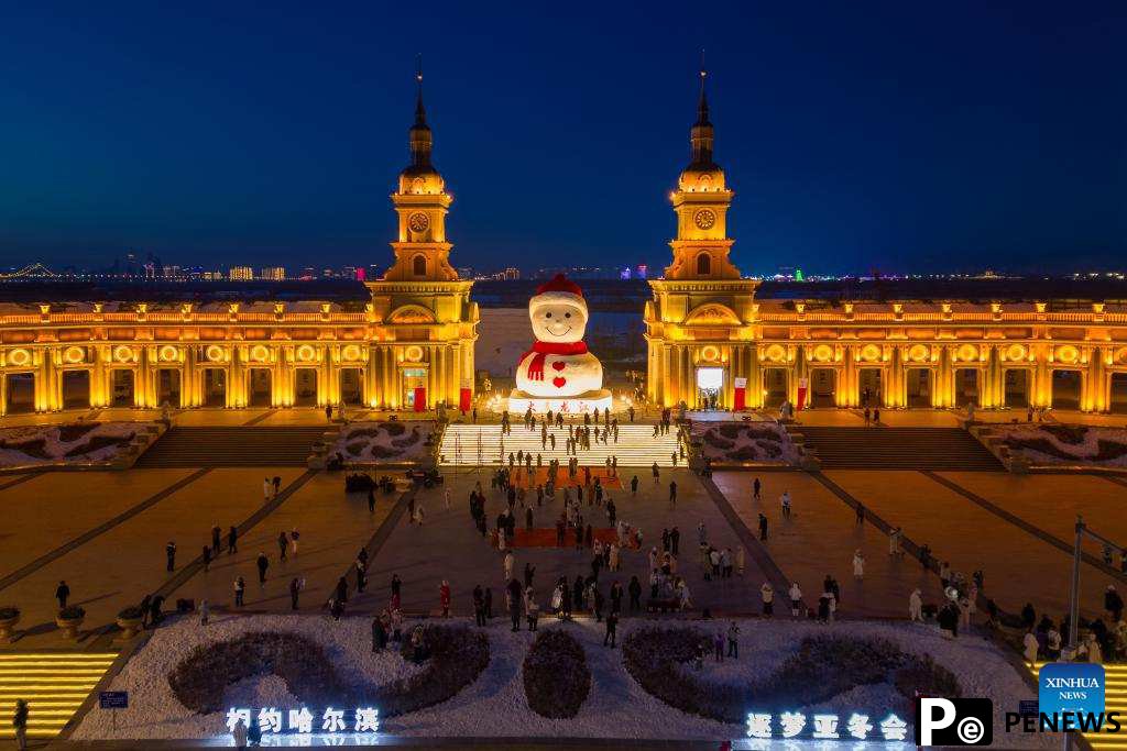 In pics: giant snowman in China