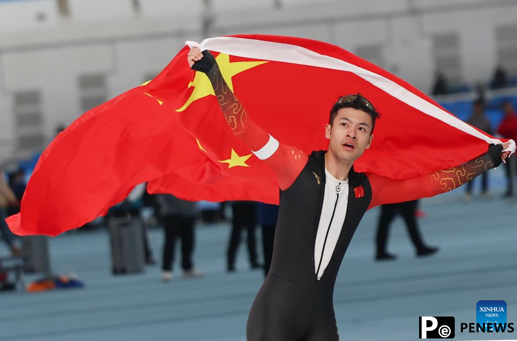 Ning, Han become triple winners as China racks up 11 speed skating golds at Harbin Winter Asiad