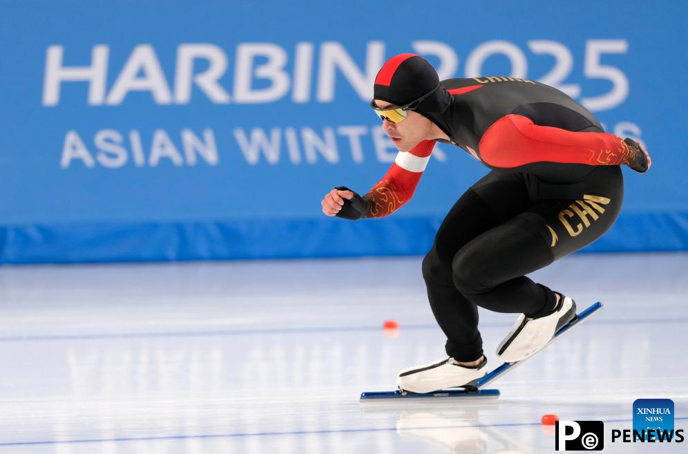 Ning, Han become triple winners as China racks up 11 speed skating golds at Harbin Winter Asiad