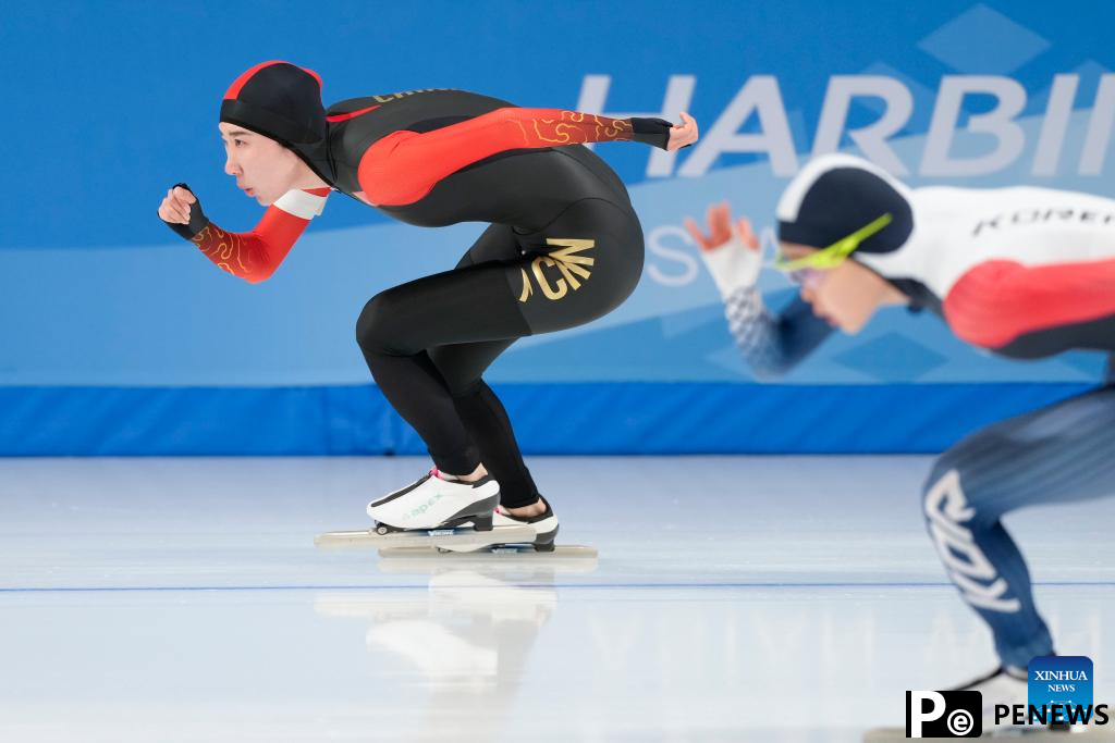 Ning, Han become triple winners as China racks up 11 speed skating golds at Harbin Winter Asiad