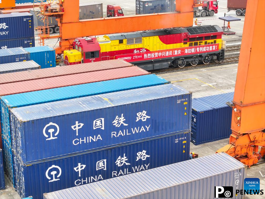 New freight train route links China