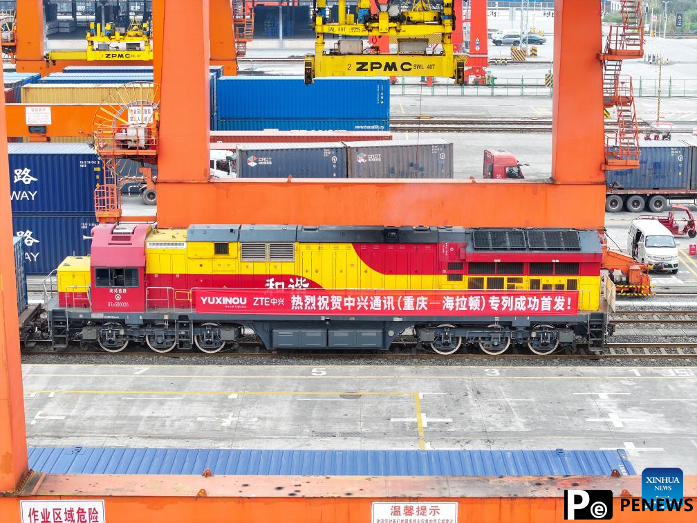 New freight train route links China