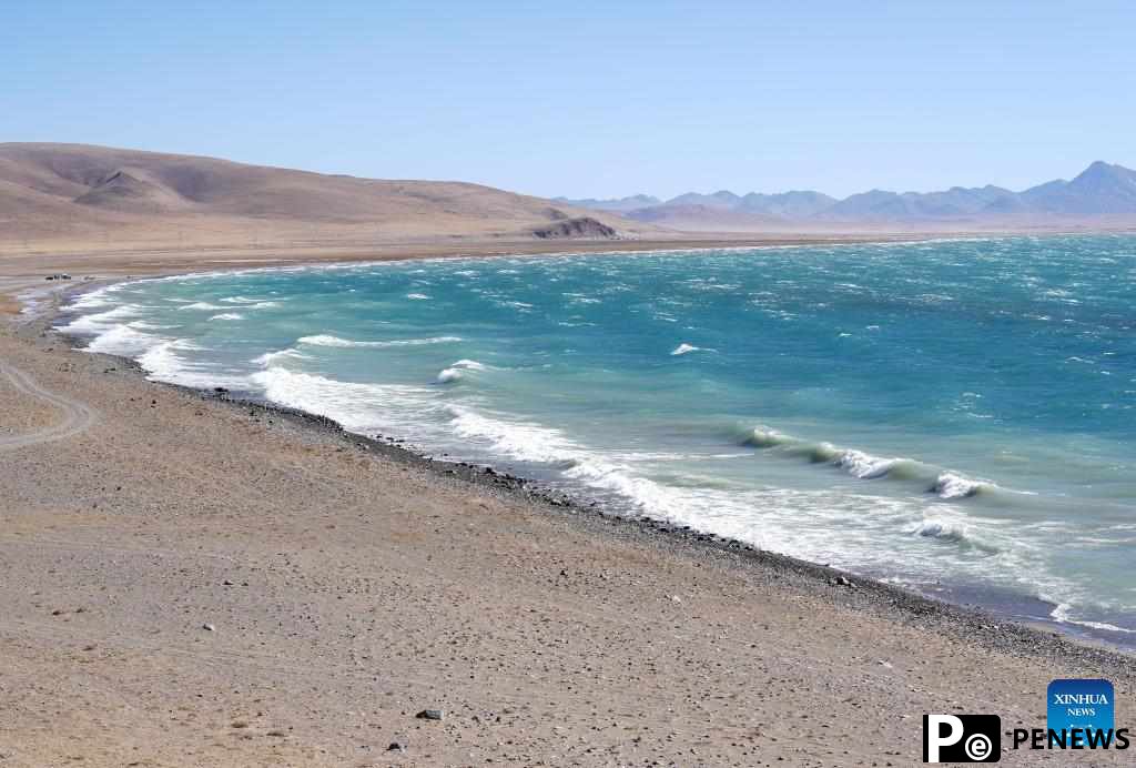 View of Namtso Lake in SW China