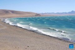 View of Namtso Lake in SW China's Xizang