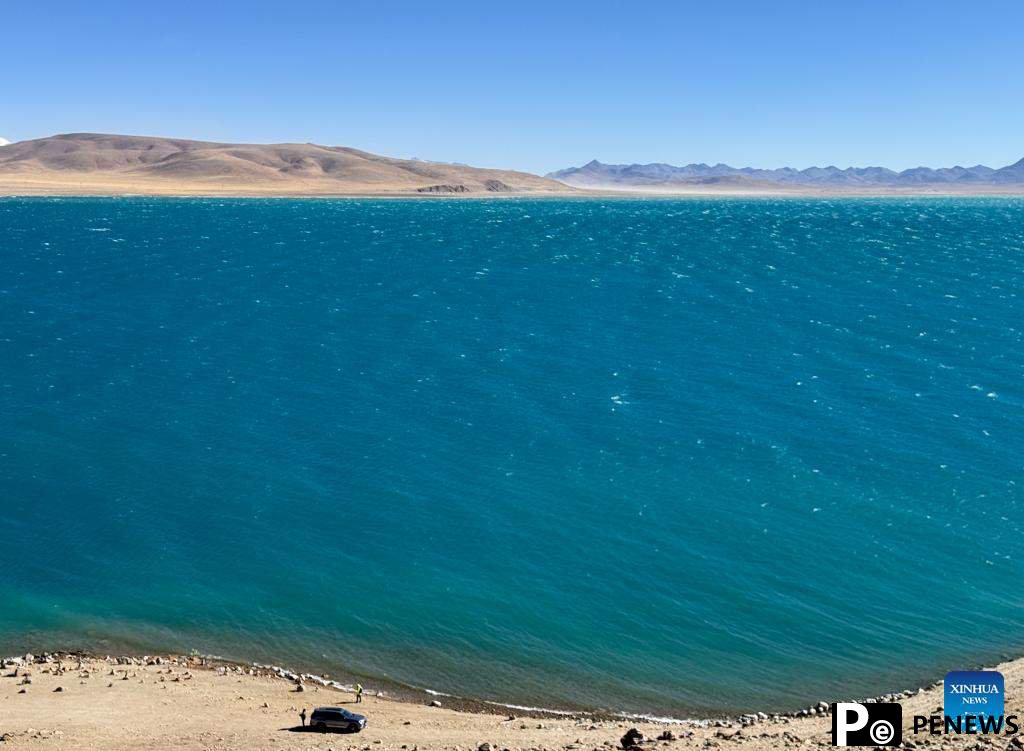 View of Namtso Lake in SW China