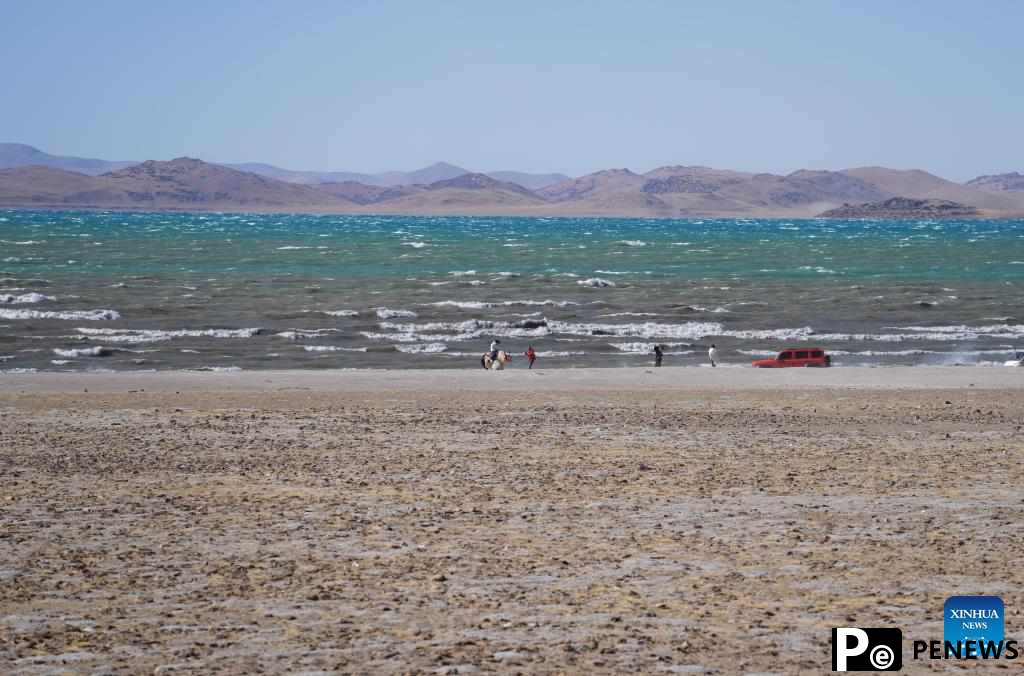 View of Namtso Lake in SW China