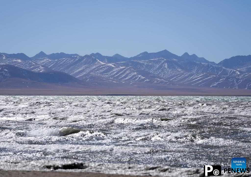 View of Namtso Lake in SW China