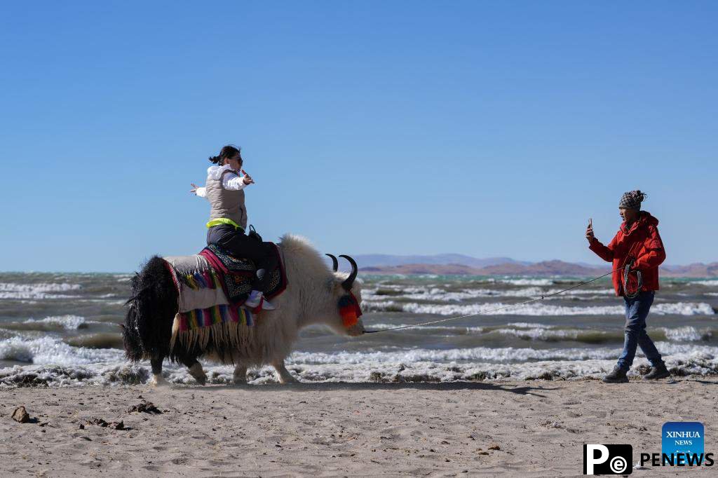 View of Namtso Lake in SW China