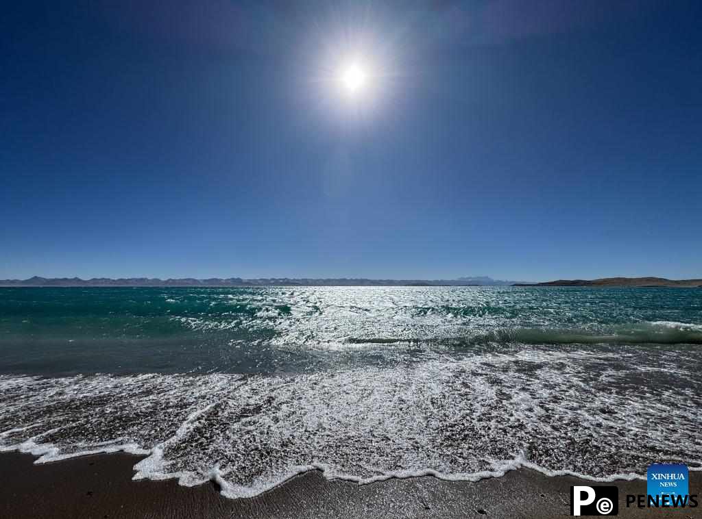 View of Namtso Lake in SW China