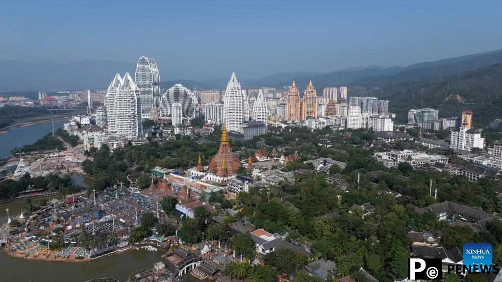 View of Jinghong City in SW China