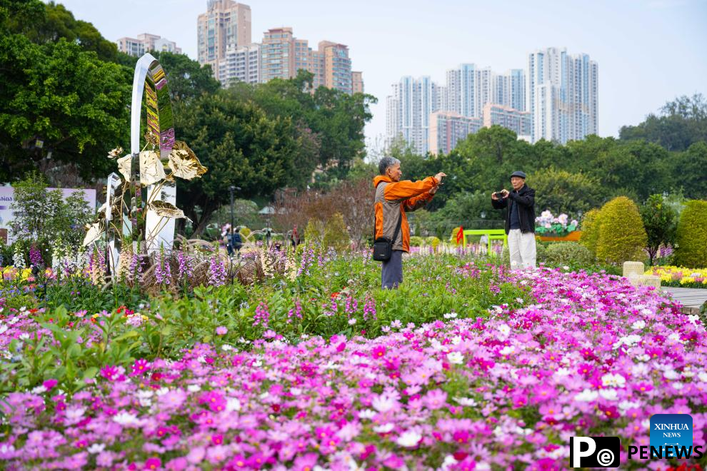 Flower show celebrating 25th anniversary of Macao