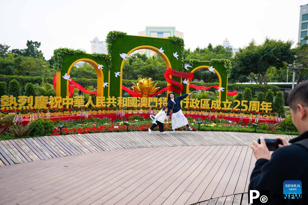 Flower show celebrating 25th anniversary of Macao