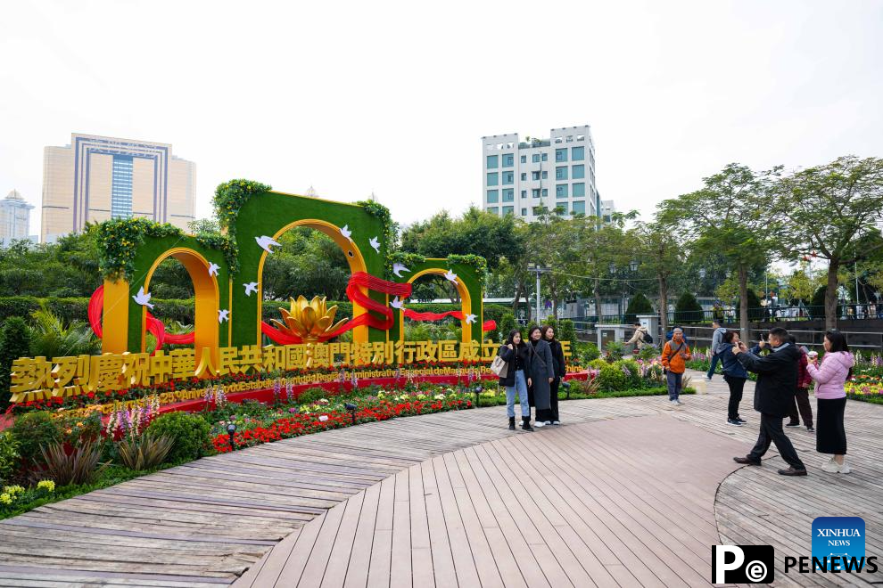 Flower show celebrating 25th anniversary of Macao