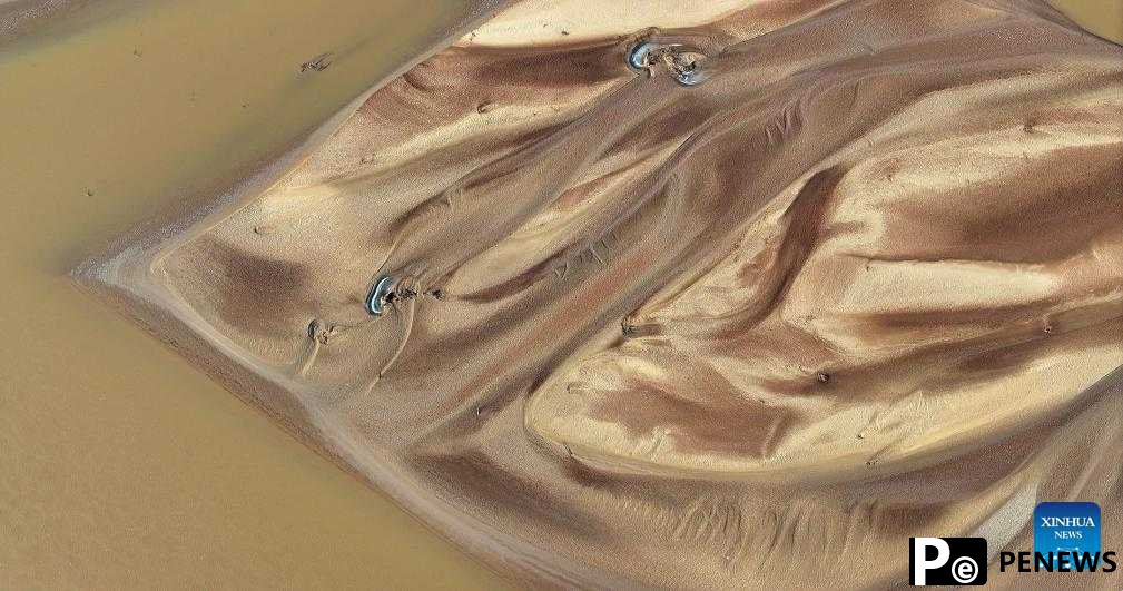 View of Yellow River in Shizuishan, China