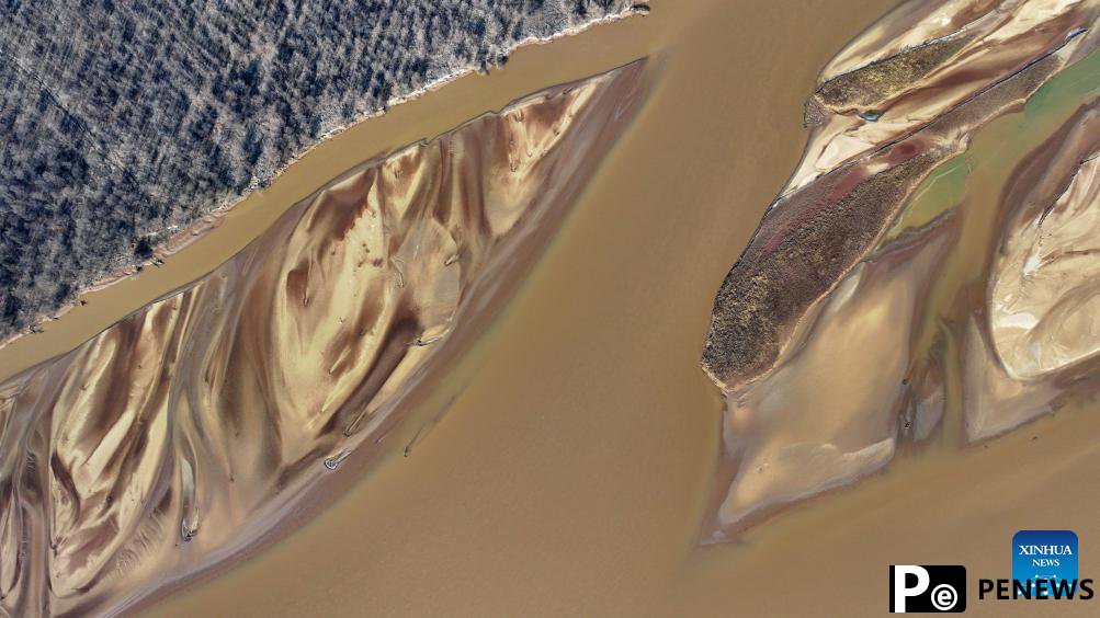 View of Yellow River in Shizuishan, China