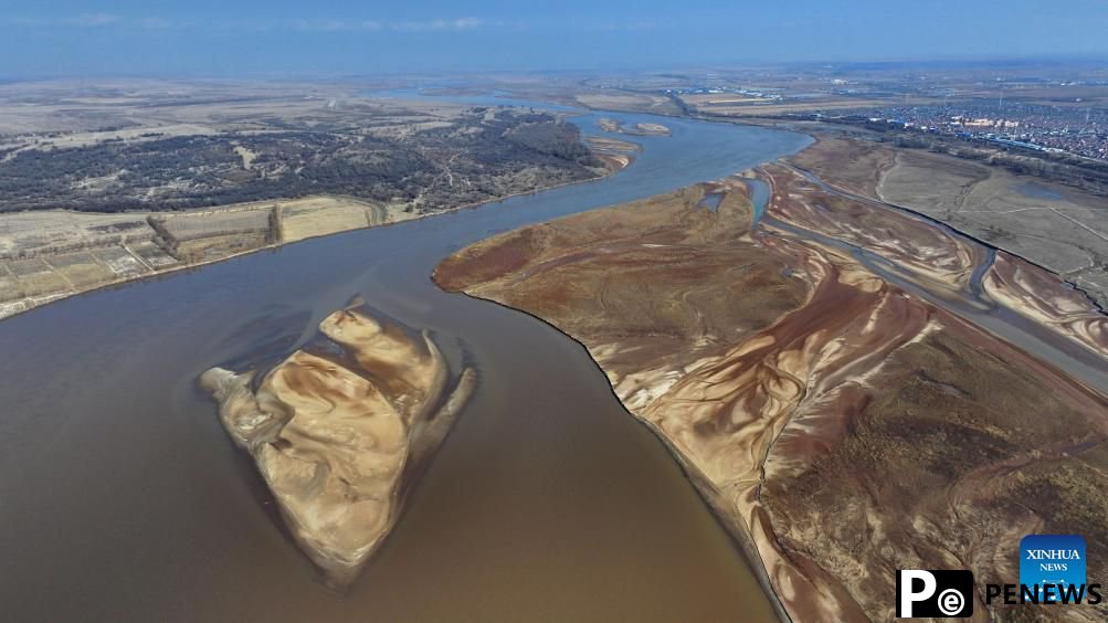 View of Yellow River in Shizuishan, China