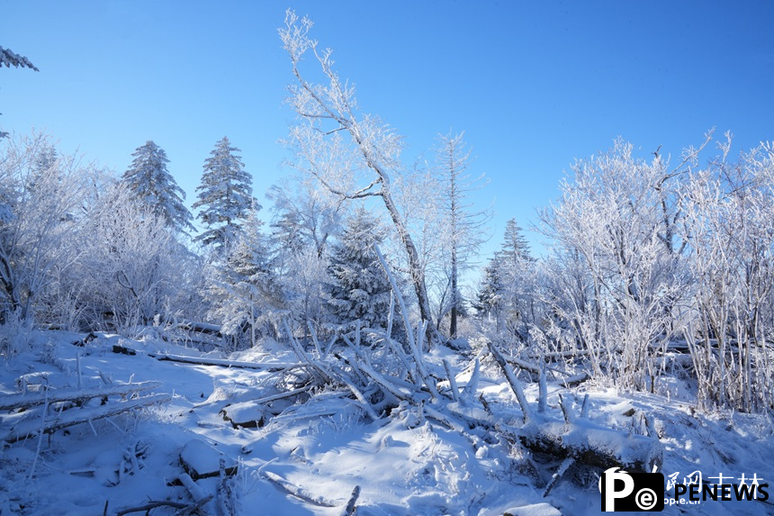 Rime-covered mountains create a scenic wonderland in NE China