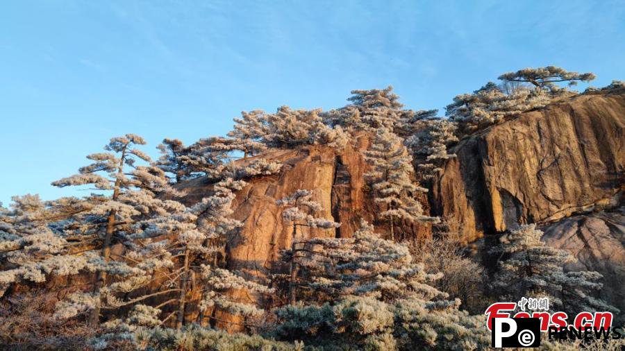 Breathtaking rime-covered Huangshan Mountain in Anhui