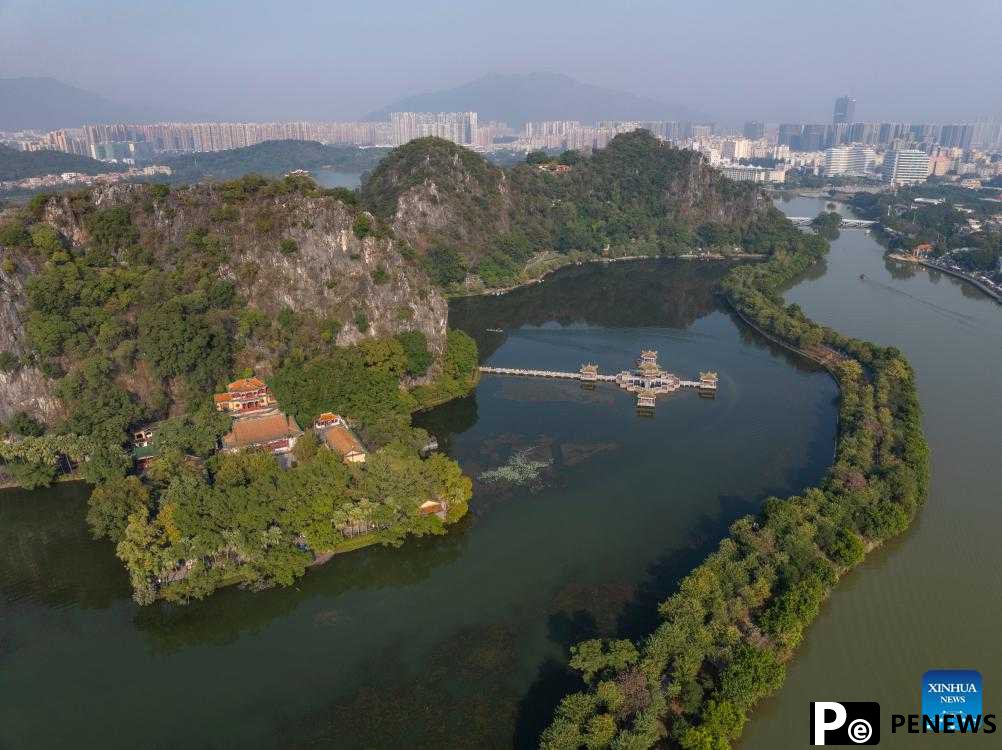 View of Xinghu Scenic Area in China