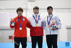 China's Gao Tingyu wins speed skating men's 500m at Harbin Asian Winter Games