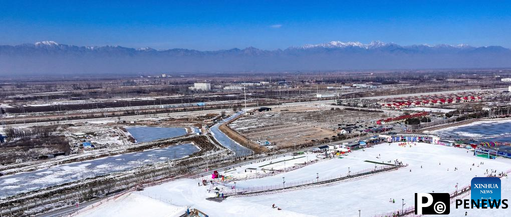 Snow scenery of Helan Mountains in China