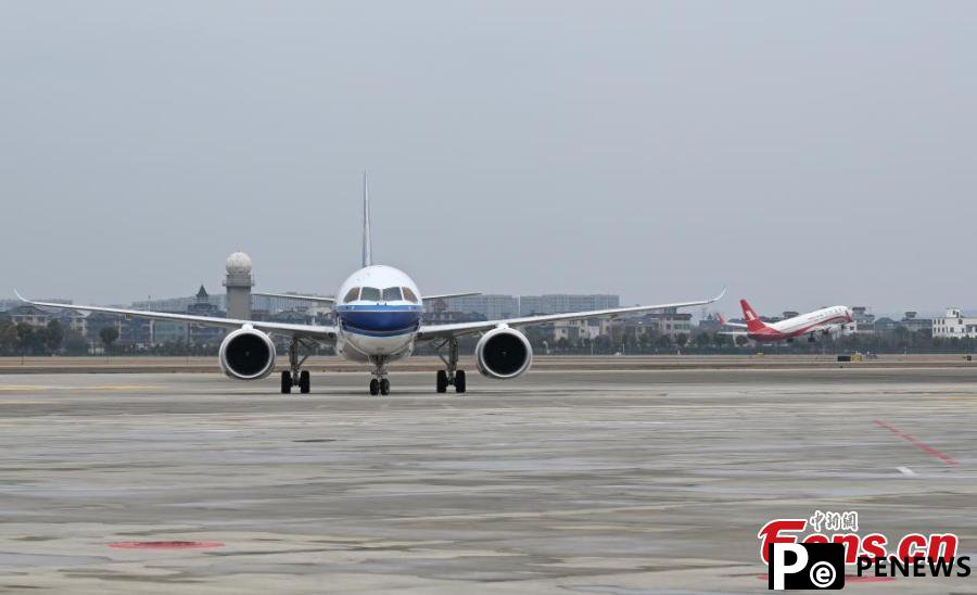 C919 aircraft deployed during Spring Festival travel rush