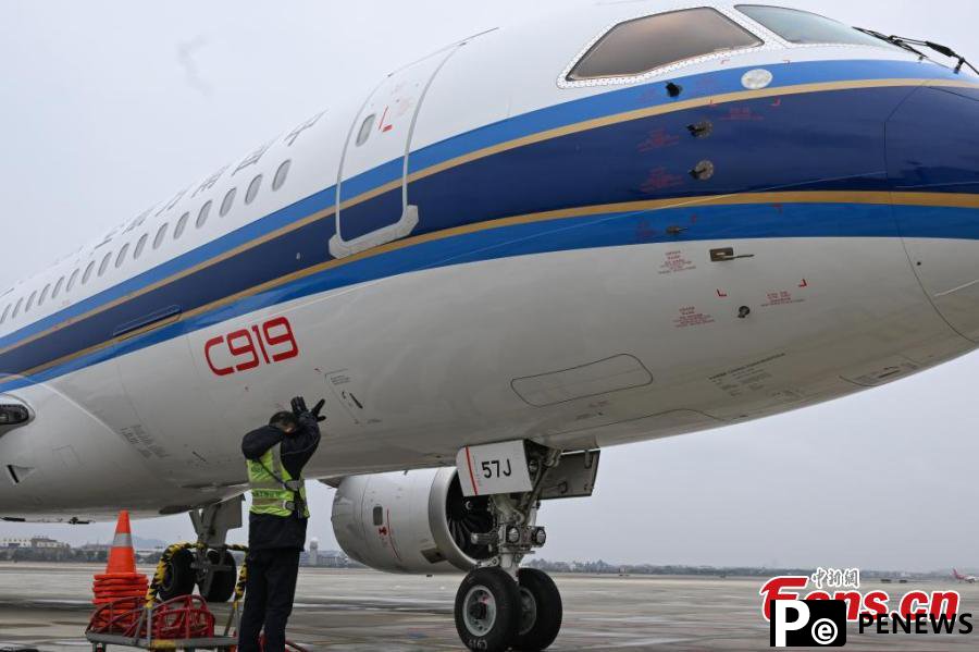 C919 aircraft deployed during Spring Festival travel rush
