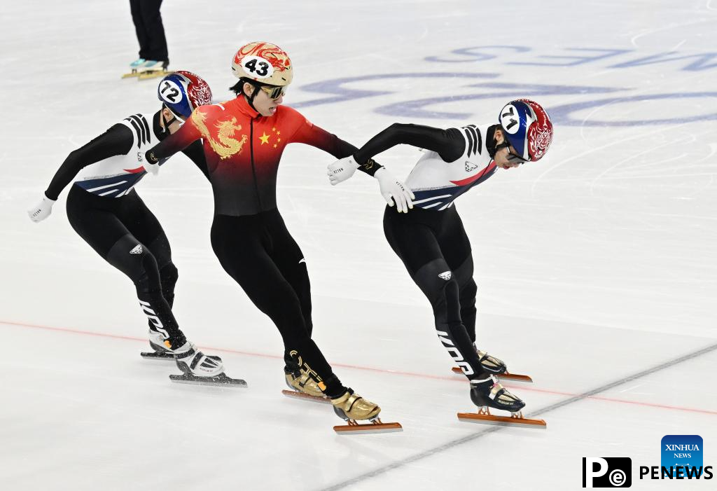 Highlights of short track speed skating at Asian Winter Games