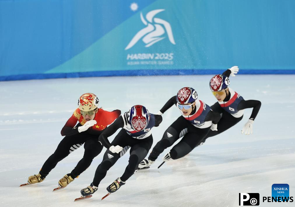 Highlights of short track speed skating at Asian Winter Games