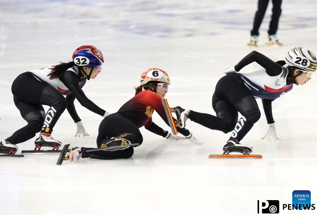 Highlights of short track speed skating at Asian Winter Games