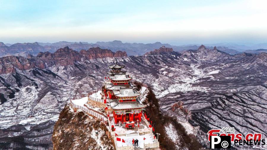 Magnificent snow scenery of Taihang Mountains