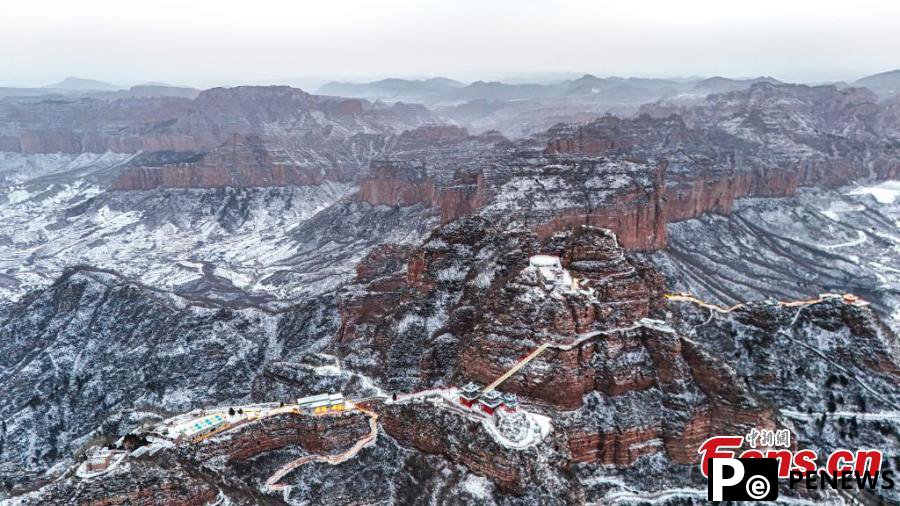 Magnificent snow scenery of Taihang Mountains