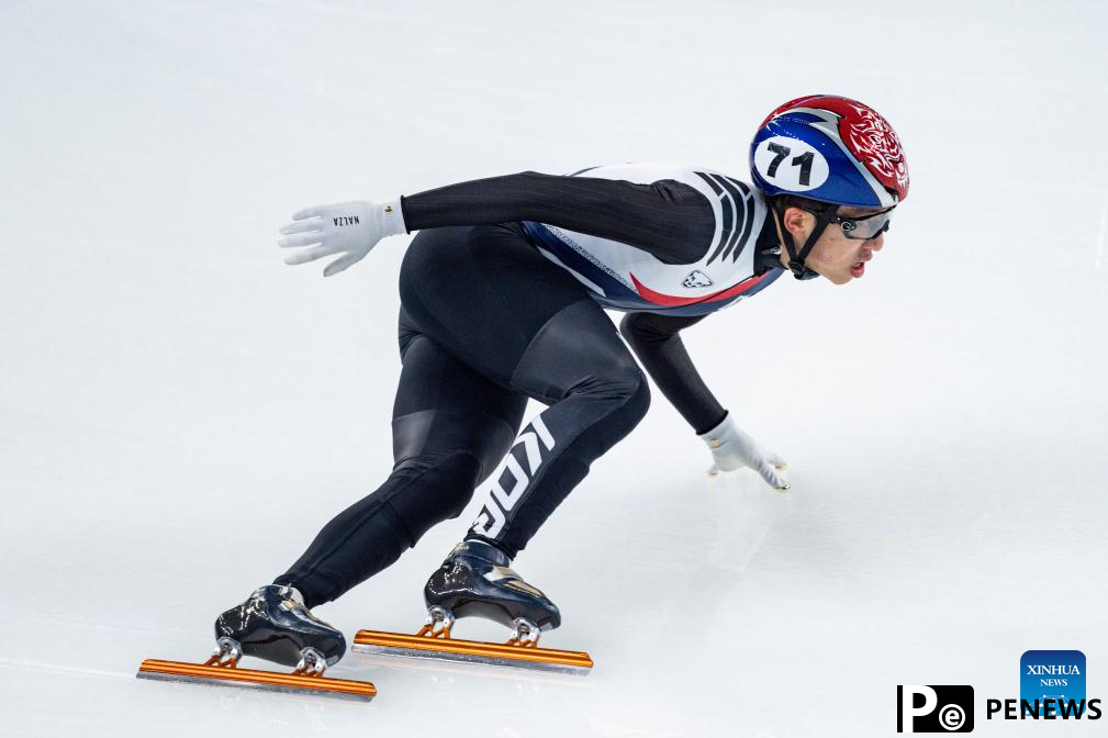 In pics: mixed 2000m relay semifinal match of short track speed skating at 9th Asian Winter Games
