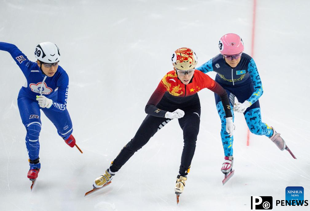 In pics: mixed 2000m relay semifinal match of short track speed skating at 9th Asian Winter Games