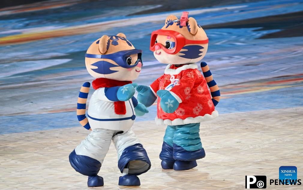 Highlights of opening ceremony of 9th Asian Winter Games