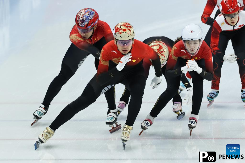 Chinese skaters attend training session ahead of competition at Asian Winter Games